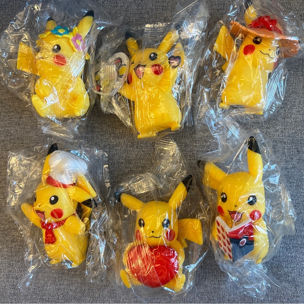 Yellow Pikachu Kids Toy Set